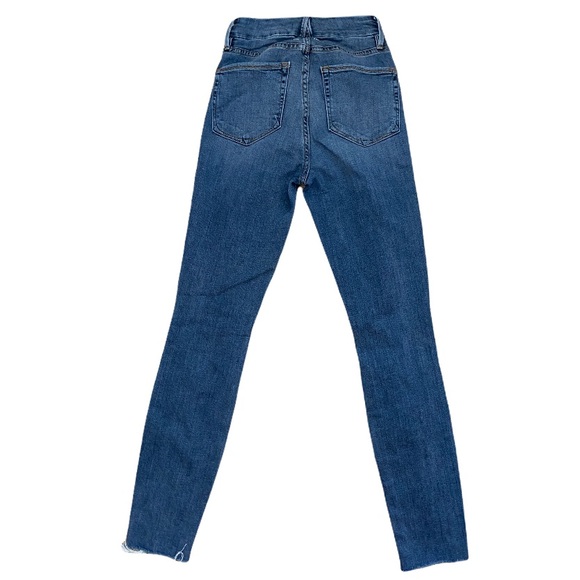 Good American Good Waist Crop Raw Skinny Jeans 24 - Picture 4 of 10